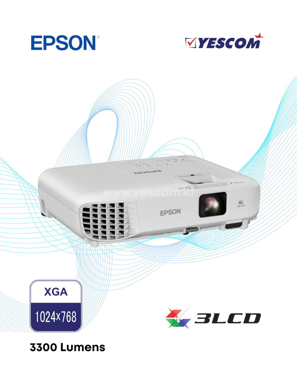 epson eb e500 projector xga 3300lm usb